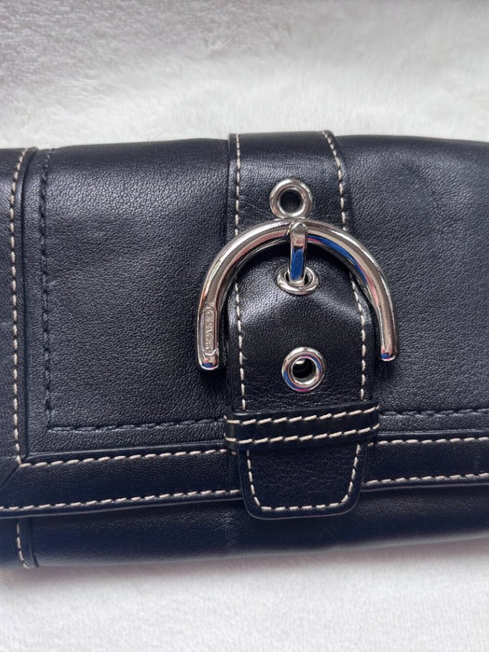 VIntage Coach Trifold Wallet in black